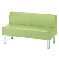 【軒先渡し】ASPLUND ロビーベンチ（耐アルコール・耐次亜塩素酸仕様）背付 グリーン 幅1200×奥行570×高さ680mm 待合室  2人掛け（直送品）