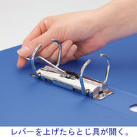 キングジム　レバーリングファイル　A4タテ　背幅33mm　青　6672アオ