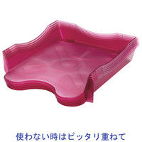 ソニック トレー レタートレー メガタフトレー クリアピンク DA-2658-CP 5個