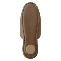 テンダイ 消毒できるビニールスリッパ(耐アルコール・耐次亜塩素酸） 前あき 23～26cm ブラウン 1足