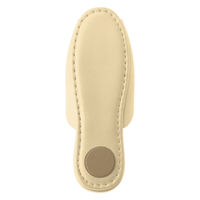 テンダイ 消毒できるビニールスリッパ(耐アルコール・耐次亜塩素酸） 前あき 23～26cm ベージュ 1足