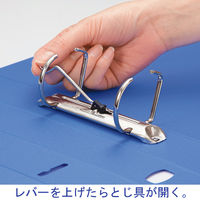 キングジム　レバーリングファイルDタイプ　A5タテ　背幅47mm　青　6833アオ　1箱（10冊入）