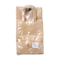 ササガワ 手提げバッグ 茶無地 特小 50-5914 1袋(25枚入)