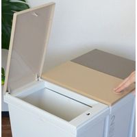 アスベル ゴミ箱 資源ゴミ横型3分別ワゴン 6720 1個 60L（20L×3）ワンプッシュ 日本製 キャスター 幅533×奥行340×高さ530mm