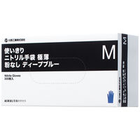 川西工業　「現場のチカラ」　使いきりニトリル手袋　極薄手　粉なし　M　ディープブルー　1箱（300枚入）　　 オリジナル
