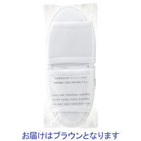 ニット地スリッパ ブラウン 1箱（100足入：10足入×10袋） ストリックスデザイン