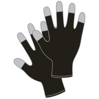 ニトリル使いきり手袋 アイアングリップ グリッププラス ブラック M 1箱（50枚入） 川西工業