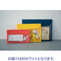 キングジム かさばらないバッグインバッグ フラッティ A5ヨコ 幅20mm 白 5364シロ