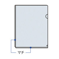 プラス　マチ付クリアホルダー　1箱（100枚入）　ファイル　FL-183HO