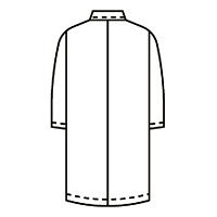 KAZEN レディス診察衣ダブル型長袖オフホワイト LL 265-90 1枚　白衣　ドクターコート（直送品）