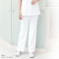 フォーク（FOLK） ストレートパンツ ホワイト LL 2911-1　白衣（直送品）