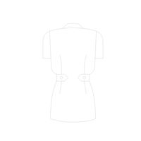 住商モンブラン レディスジャケット（ナースジャケット） 医療白衣 半袖 白/サックスブルー（水色） LL 73-1424（直送品）