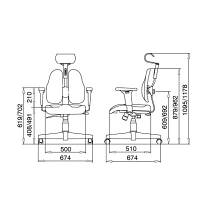 DUOREST（デュオレスト）　DR-7501SP　肘付　ブラウン　DR-7501SP　C001ABN1　1脚　（直送品）