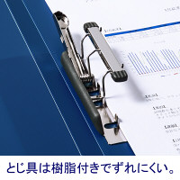 アスクル　Z式パンチレスファイル　A4タテ　背幅15mm　ブルー　青　レバーファイル　ユーロスタイル  オリジナル