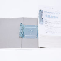 アスクル　パイプ式ファイル　A4タテ　両開き　とじ厚80mm　背幅96mm　ホワイト　白　ユーロスタイル  オリジナル