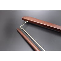 木製プレミアムハンガー クリップ付 1セット（50本：5本入×10セット）