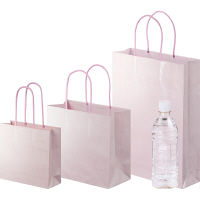 手提げ紙袋　丸紐　ブライトーンパールタイプ　パールローズ　L　1セット（30枚：10枚入×3袋）　スーパーバッグ  オリジナル