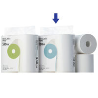 トイレットペーパー オリジナルトイレットロール 業務用 ダブル 120m 芯なし 再生紙 FSC認証紙 1パック（4ロール入） オリジナル