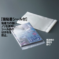 伊藤忠リーテイルリンク 厚口・強粘着OPP袋 0.04mm厚 テープ付き A4 透明封筒 1袋（100枚入）
