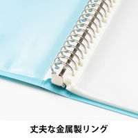 Matakul 交換式クリアーブック（A4タテ) 背幅35mm ライトブルー 表紙部分に使用済みクリアホルダーからつくった再生材65％配合 1冊 オリジナル