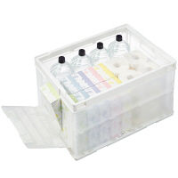 【折りたたみコンテナ】 岐阜プラスチック工業 オープンオリコン 50L 短辺扉付き ホワイト 1箱（5個入）  オリジナル