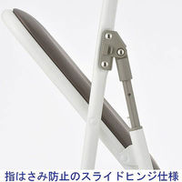 TOKIO 折りたたみイス ホワイトフレーム ビニールレザー 折りたたみ式  グリーン 1脚 パイプ椅子 折り畳みチェア オリジナル