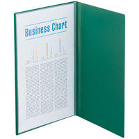 クリアファイル 固定式10ポケット 100冊 A4タテ 不透明表紙 グリーン オリジナル