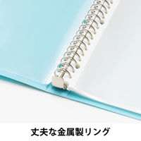 Matakul 交換式クリアーブック（A4タテ) 背幅25mm ライトブルー 表紙部分に使用済みクリアホルダーからつくった再生材65％配合 10冊 オリジナル