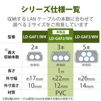 エレコム　マルチ対応モール（両面テープ付）　壁用モール　ホワイト　長さ1m×幅22mm　LD-GAF2/WH　1本