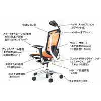 CM31AB FBH9 |オカムラ コンテッサ オフィスチェア メッシュ座 ポリッシュフレーム 肘付 レッド 1脚（直送品）