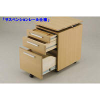 イトーキ　エルコディ　レベルアップワゴン　3段　ナチュラルオーク　幅420×奥行509×高さ633～761mm YLC-WU-NA　1台（直送品）