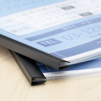 アスクル　レール式クリアーホルダー　A4タテ　10枚とじ　ブラック　30冊　ファイル  オリジナル