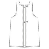 ショートエプロン（ハートポケット） ピンク M AIT861371