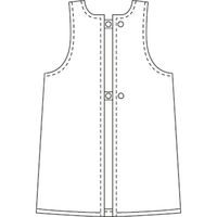 ショートエプロン（ハートポケット） ピンク L AIT861371