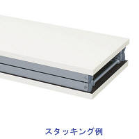 アイリスチトセ　折りたたみテーブル（棚なし）　ワイドタイプ　幅1500×奥行450×高さ700mm　ホワイト　1台 　（直送品）