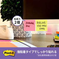 【強粘着】ポストイット 付箋 ふせん 見出し 50×15mm ウルトライエロー 1パック(5冊入) スリーエム 700SS-Y 835-4614