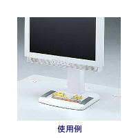 サンワサプライ 昇降液晶モニタスタンド（パールホワイト） 1面用 CR-27W（直送品）