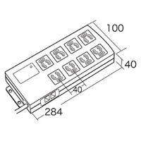 延長コード 電源タップ 2m 3P（ピン） 8個口 スイッチ ライトグレー TAP-3805SPN サンワサプライ 1個