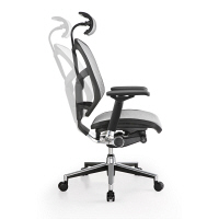 【軒先渡し】 エルゴヒューマン エンジョイ ハイタイプ オフィスチェア エラストメリックメッシュ 肘付 ダークブルー EJ-HAM 1脚（直送品）