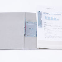 アスクル　パイプ式ファイル片開き　ベーシックカラー（2穴）　A4タテ　とじ厚50mm背幅66mm　グレー  オリジナル