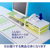 リヒトラブ 机上台 幅390mm ハイタイプ 赤 A7331-3