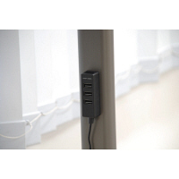 ナカバヤシ(Digio)　USBハブ(USB HUB)　バスパワー/USB2.0/4ポート/ケーブル長180cm　ブラック　UH-2424BK