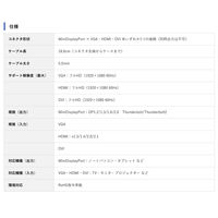 Vodaview　変換アダプタ　miniDisplayport　to　HDMI/VGA/DVI　VV-MDP-HVD-W-DO