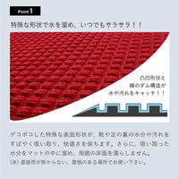 クリーンテックス・ジャパン ウォーターホースTマット62X88cmレッド BZ0000 1枚