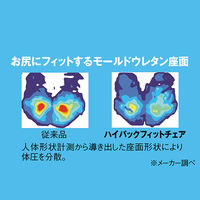 TOKIO ハイバックフィットチェア ネイビー  FST-77H 1脚 布張り オフィスチェア 事務椅子 脚幅578mm 体圧分散 背ロッキング