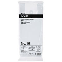 アスクル　レジ袋（乳白）　16号　幅190mm×マチ120mm×縦460mm　1セット（12000枚：1000枚入×12箱）  オリジナル