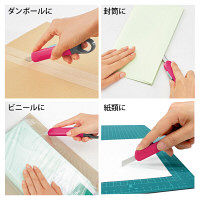 プラス カッターナイフ オランテ 本体 ピンク CU-300