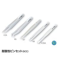 アズワン 耐酸性ピンセット 細 ポリブチレンテレフタレート(PBT) K6 1本 1-1487-02（直送品）