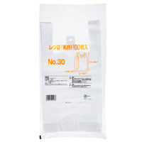 国産レジ袋　乳白　30号　1セット（12000枚：1000枚入×12箱）　福助工業  オリジナル
