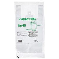 国産レジ袋　乳白　45号　1セット（12000枚：1000枚入×12箱）　福助工業  オリジナル